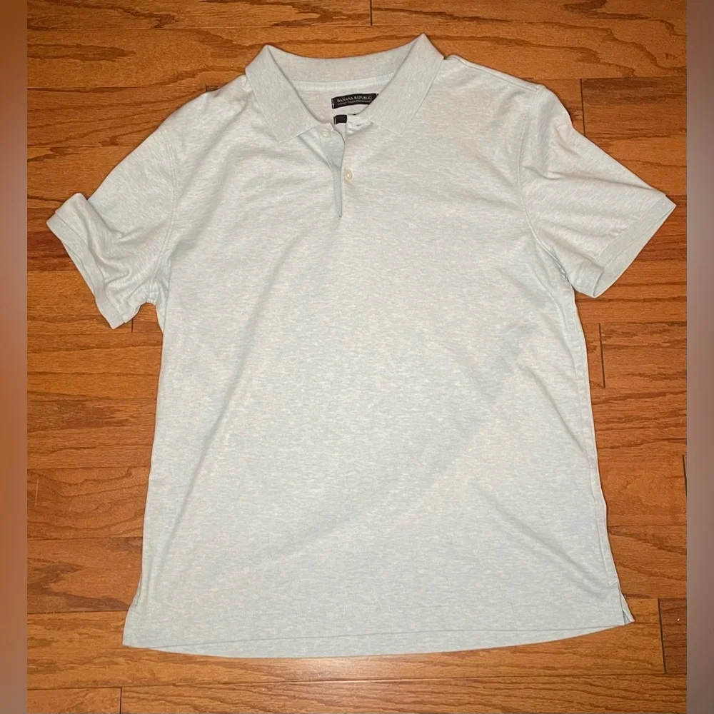 Banana Republic-‎ Luxury-Touch Polo Crisp blue Size L